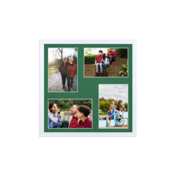 AK Frames 12X12 White Sleek Multi Photo Frame With Emerald Mount - Holds 4 Apertures (4X) 6X4 Photos - thumbnail 1