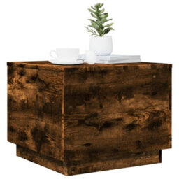 Walplus Coffee Table With Led Lights Smoked Oak 50X50X40 Cm - thumbnail 6