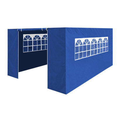 Sealey Dellonda Premium Side Walls Doors Windows For Gazebo Marquee Fits 3 X 4.5M Blue - image 1