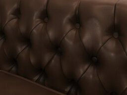 Furniture 48 Wellington Chesterfield Brown Leather 3 Seater Sofa - thumbnail 3