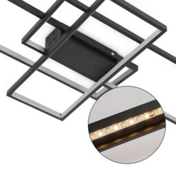 Modern Ceiling Lamp Livingroom Aluminum Acrylic Black