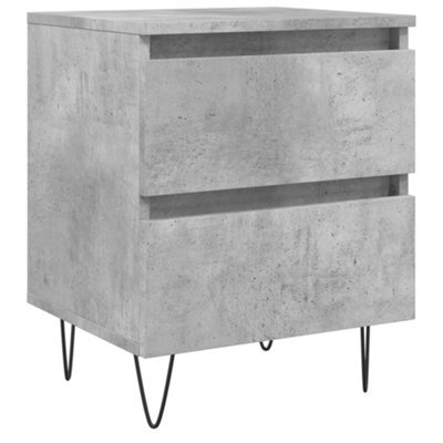 Berkfield Elegant Bedside Cabinet Concrete Grey 40X35X50 Cm Engineered Wood - image 1
