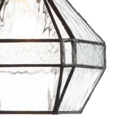 Happy Homewares Vintage Classic Bronze Pendant Shade With Moroccan And Water Glass - thumbnail 4