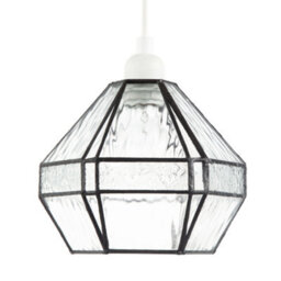 Happy Homewares Vintage Classic Bronze Pendant Shade With Moroccan And Water Glass