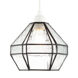 Happy Homewares Vintage Classic Bronze Pendant Shade With Moroccan And Water Glass - thumbnail 2