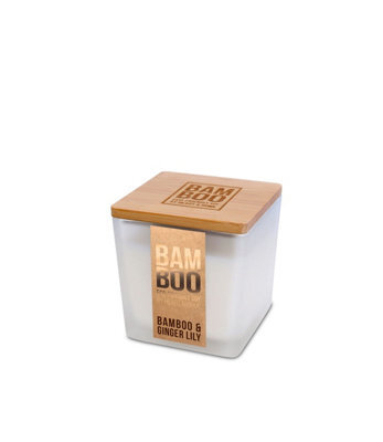 Heart and Home Bamboo & Ginger Lily Small Soy Candle - 20 Hours Burn - Crackling Wick - image 1