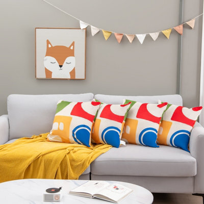 Costway Set Of 4 Decorative Throw Pillow Soft Velvet Covered Couch Pillow Double-Side - image 1