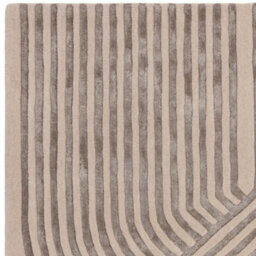 Cream Handmade Modern Striped Wool 12-14mm Thick Stain-Resistant Rug For Bedroom, Living, & Dining Room-200Cm X 300Cm - thumbnail 3