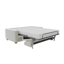 Lucas Beige Fabric Sofa Bed 3 Seater To Double Bed Plush Chenille Memory Foam Mattress Storage Solid Wood Frame Uk Made - thumbnail 7