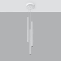 Sollux Lighting Pastelo Steel White 3P Light Classic Pendant Ceiling Light - thumbnail 1