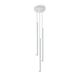 Sollux Lighting Pastelo Steel White 3P Light Classic Pendant Ceiling Light - thumbnail 3