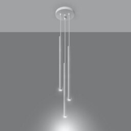 Sollux Lighting Pastelo Steel White 3P Light Classic Pendant Ceiling Light - thumbnail 2