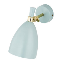 Luminosa Lighting Luminosa Charlotte Dome Wall Lamp Blue Matt, Brass Elements - thumbnail 3