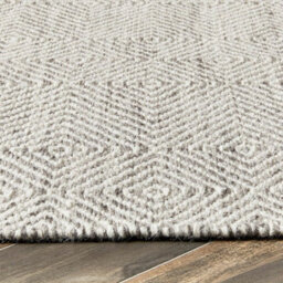 Natural Geometric Wool Rug, Handmade Modern Rug, Easy To Clean Rug For Bedroom, Livingroom, & Diningroom-160Cm X 230Cm - thumbnail 3