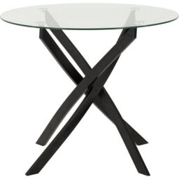 Seconique Sheldon Round Glass Top Dining Set - Navy Blue Chairs - thumbnail 7