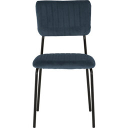 Seconique Sheldon Round Glass Top Dining Set - Navy Blue Chairs - thumbnail 5