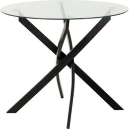 Seconique Sheldon Round Glass Top Dining Set - Navy Blue Chairs - thumbnail 8