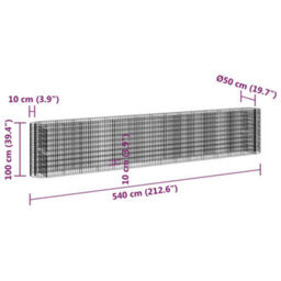 Berkfield Gabion Raised Bed Galvanised Iron 540X50X100 Cm - thumbnail 8