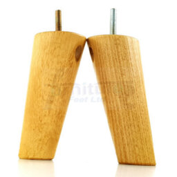 L&F Angled Wood Legs Oak Washed 135mm High Set Of 4 Replacement Furniture Feet Settee Chairs Sofa M8 - thumbnail 5