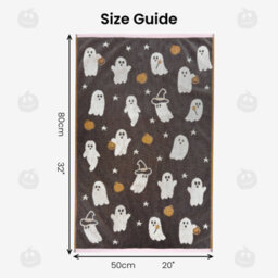 Allure Bath Fashions Luxury Pair Of Halloween Hand Towels - 100% Cotton Spooky Tea Towels - thumbnail 8