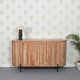 Royal Solid Wood Sideboard With Metal Legs - thumbnail 1