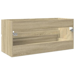 Berkfield Bathroom Sink Cabinet Sonoma Oak 100X38.5X45 Cm Engineered Wood - thumbnail 6