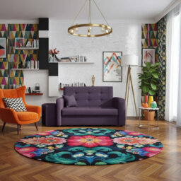 Viva Home Ii Sofa Bed With Two Ottomans For Living Room Chipboard Metal Legs Sleeping Function 158 Cm Purple Left - thumbnail 2