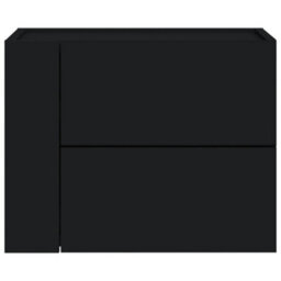 Berkfield Wall-Mounted Bedside Cabinet Black 45X30X35 Cm - thumbnail 4