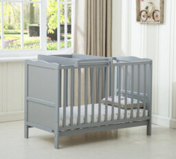 Mcc Direct Orlando Wooden Baby Cot Bed Grey With Top Changer - thumbnail 2