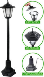 Daniel James Led Solar Lamp Post Lights - 83 Cm Powered Outdoor Lantern For Patio, Pathway, Walkway & Garden - Waterproof