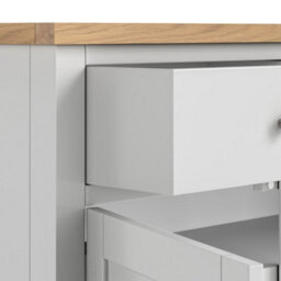 Farro Xl Grey 2 Door Sideboard Cabinet Fully Assembled - By Roseland Furniture - thumbnail 6