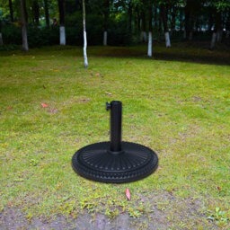Ram Online Ram Black 10Kg Heavy Duty Round Base Patterned Leaf Effect Parasol Base Umbrella Canopy Stand - thumbnail 2