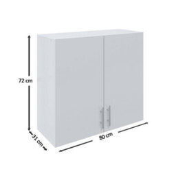 Jd Greta Kitchen Wall Unit 800mm Storage Cabinet With Doors And Shelf 80Cm - Navy Matt - thumbnail 4