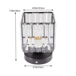 Komore Black Iron Base Clear Glass Crystal Ceiling Light E27 - thumbnail 8