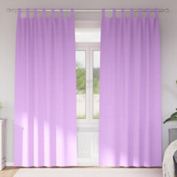 Berkfield Curtains With Curtains 2 Pcs Purple Polyester