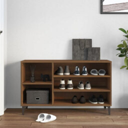 Berkfield Shoe Cabinet Brown Oak 102X36X60 Cm Engineered Wood - thumbnail 3