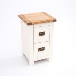 Cabinet Bits Lovere 2 Drawer Petite Bedside Table Brass Drop Handle - thumbnail 3