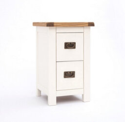 Cabinet Bits Lovere 2 Drawer Petite Bedside Table Brass Drop Handle - thumbnail 2