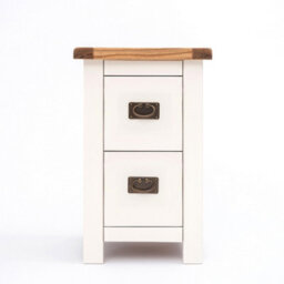 Cabinet Bits Lovere 2 Drawer Petite Bedside Table Brass Drop Handle - thumbnail 1