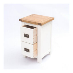 Cabinet Bits Lovere 2 Drawer Petite Bedside Table Brass Drop Handle - thumbnail 5