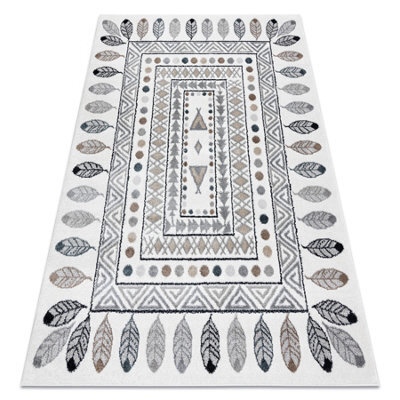 RugsX Carpet Fun Teepee For Children, Indian, Frame Cream 80X150 Cm - image 1