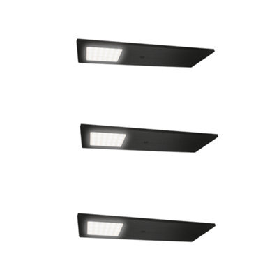 Unknown Fittingsco, Siena Led Under Cabinet Light, 190mm Rectangle, Natural White 4000 4500K, Matte Black, 3 Light Kit + Driver