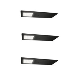 Unknown Fittingsco, Siena Led Under Cabinet Light, 190mm Rectangle, Natural White 4000 4500K, Matte Black, 3 Light Kit + Driver