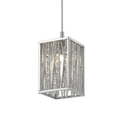 Luminosa Lighting Luminosa Melenki 1 Light Polished Chrome Ceiling Pendant - thumbnail 2