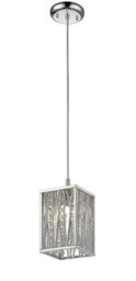 Luminosa Lighting Luminosa Melenki 1 Light Polished Chrome Ceiling Pendant - thumbnail 1