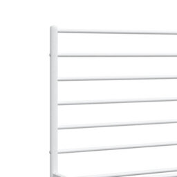 Vidaxl Metal Bed Frame Without Mattress With Headboard White 120X200Cm - thumbnail 9