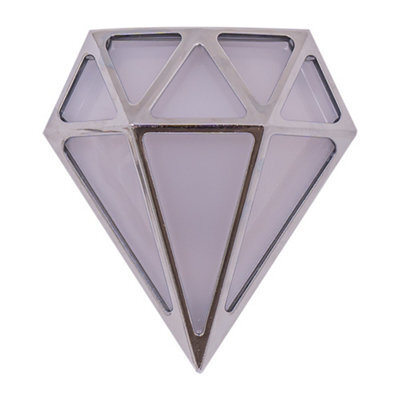 Valuelights Diamond Chrome Ip64 Rated Bathroom Frosted Integrated Led Wall Light - image 1