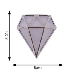 Valuelights Diamond Chrome Ip64 Rated Bathroom Frosted Integrated Led Wall Light - thumbnail 6