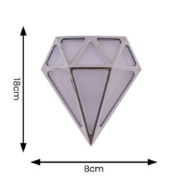 Valuelights Diamond Chrome Ip64 Rated Bathroom Frosted Integrated Led Wall Light - thumbnail 5