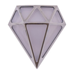 Valuelights Diamond Chrome Ip64 Rated Bathroom Frosted Integrated Led Wall Light